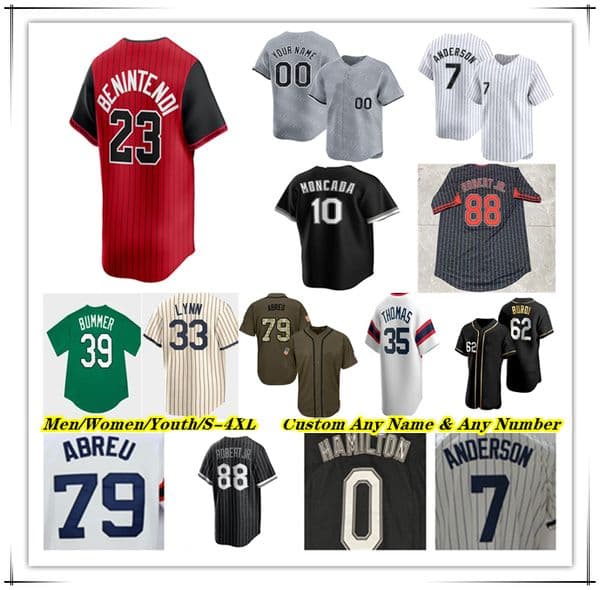 2025 City Connect Baseball Jerseys Luis Robert Jr Andrew Vaughn Andrew Benintendi Lenyn Sosa Miguel Vargas Brooks Baldwin Shane Smith Sean Burke Carlton Fisk Taylor