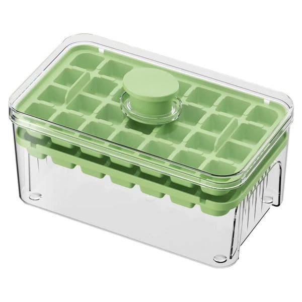 28 Cavity Ice Cube Tray Mold Oneclick Press To Easily Release with Lid Sealing Large Capacity Storage Box 250515