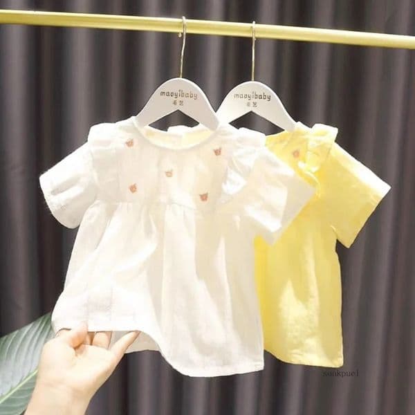 Summer Girls T-shirt Childrens Baby Cute Flower Short-sleeved Top Little Girl Cotton Bottoming Shirt Kids 250515