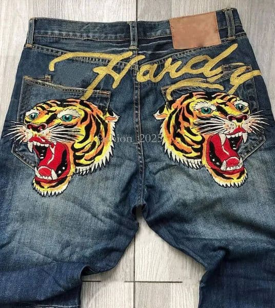Ed Hardey Jeans Mens Designer Ed Hardyjeans Pants Harajuku Y2k High Strt Hip Hop Jeans Skateboard Strtwear 2a0 L260509
