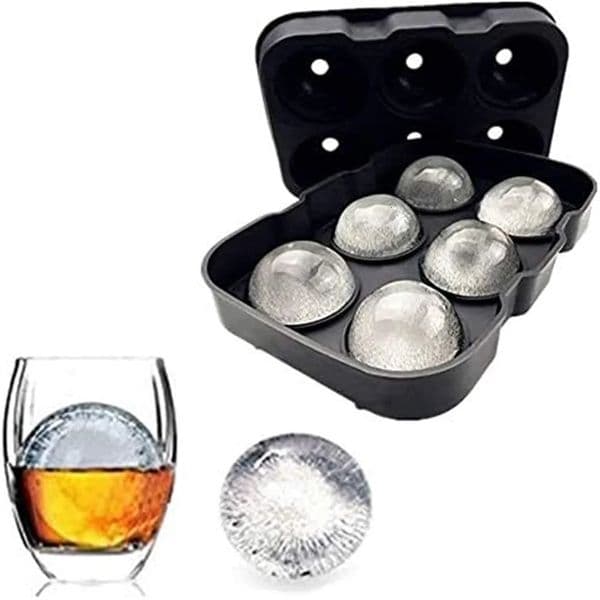 Silicone Ice Ball Maker Large 3D Big Round Sphere High Balls Shape Cube Mold Tray for Freezer Whiskey Cocktail Bar Tools 250515BJ