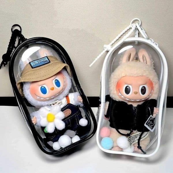 17cm Butterfly Protect Case And Keyring Butterfly Sitting Par Butterfly Doll Shoulder Pain Bag PVC Storage Bag Walk Bag Dustproof Z250515