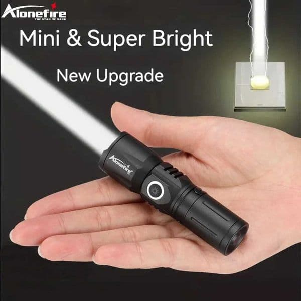 Zoom White Beam Light Long Distance Mini Flashlight Type-C Usb Portable Pocket Torch Outdoor Hiking Emergency Pocket Lamp X24 Z250514