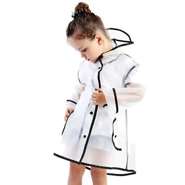 Kids Raincoat Waterproof Rain Poncho Clear Transparent Children kindergarten school Student Rainsuit Protective Poncho Covers 250515