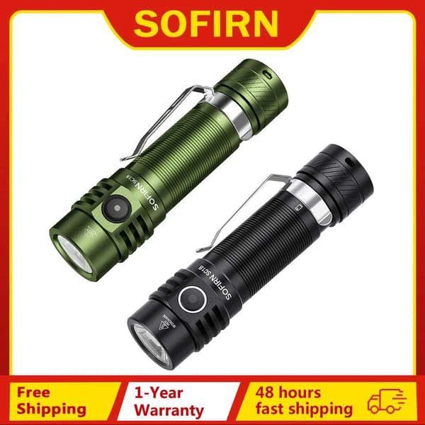 Sofirn SC18 1800lm EDC Flashlight USB C Rechargeable SST40 LED 18650 Torch TIR Optics Lens Lantern with Power indicator Z250514