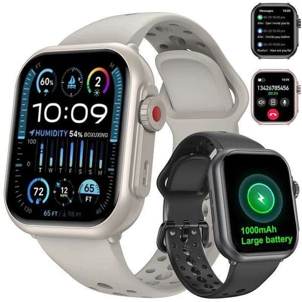 Ultra K62 Men Women 1000mAh AMOLED 100+Sport Bluetooth Call Heart Rate GPS Tracking Waterproof Smart Watch For iOS Android
