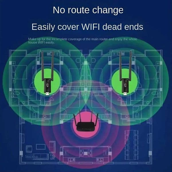 2025 2.4G 300Mbps Wireless USB WiFi Repeater Extender WiFi Signal Amplifier Booster Long Range Wi-Fi Router Home Network Extension X2505162