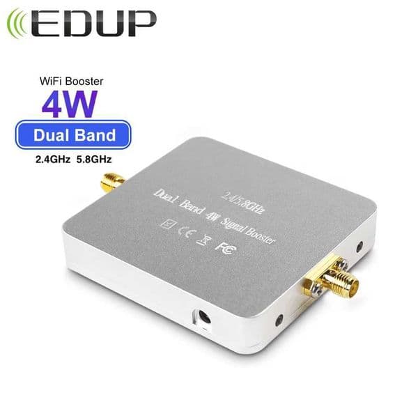 EDUP AB015 5.8GHz 2.4GHz Dual Band 4W WiFi Signal Booster Wireless Router Long Range Extender for Drone UAV X250516