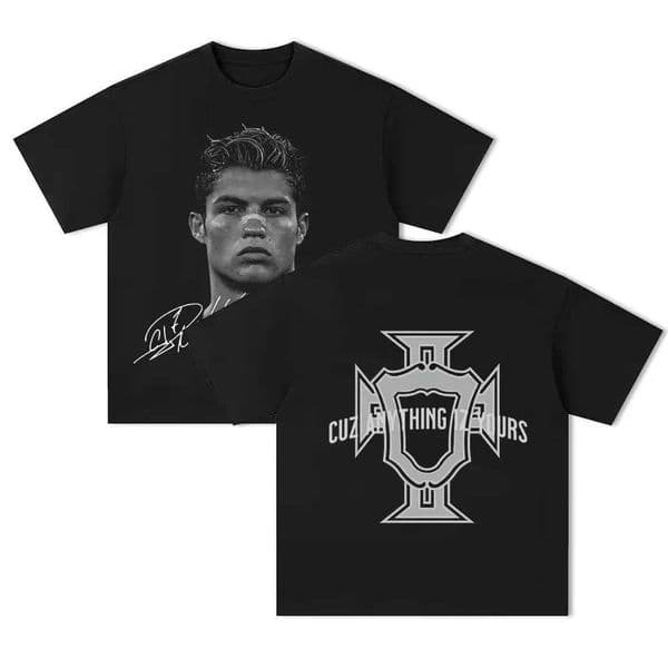 Neymar Cristiano Ronaldo T-shirt Unisex Men Women Summer Short Sleeve Tops Casual Vintage Fashion Tee 26Y0504