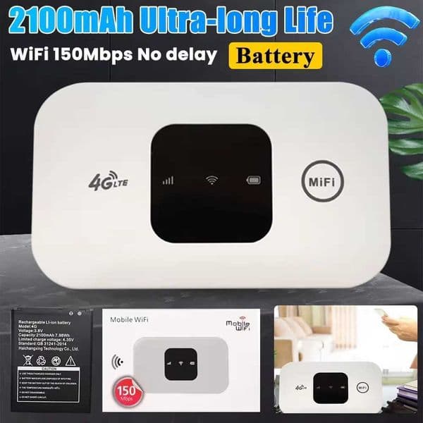 4G Lte Router Wireless Wifi 2100mAh Mobile Hotspot with SIM Card Slot Hotspot Pocket WIFI 150mbps For Outdoor Home Office Travel X250516