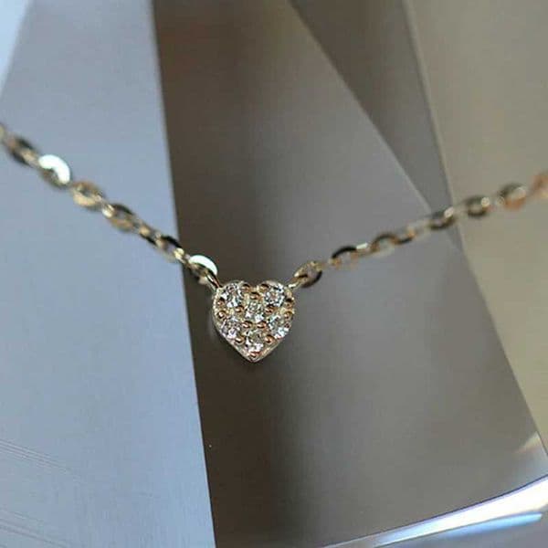925 Sterling Silver Small Zircon Necklace Exquisite Pendant Chain For Wen Plated 14K Gold Jewelry Gifts X2505161