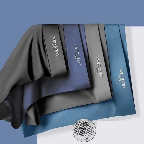4pcs Boxer Shorts Mens Ice Silk Underwear Cool Underpants Breathable Sexy Thin Panties U Convex Lingerie Wholesale Lots L-6XLXJ250516