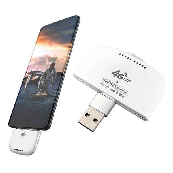 2025 High Speed 4G LTE WiFi Modem with USB Adapter Wireless 4G Router Type-C Mobile Router Hotspot for RV Travel Camping Remote Area X2505161