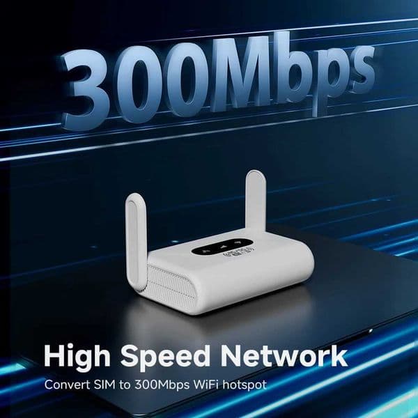 2025 WiFi6 Router 4G LTE Router 300Mbps Modem 4G WiFi Portable Router Compatible with Non-Contract 5G SIM Cards Plug and Play X2505161