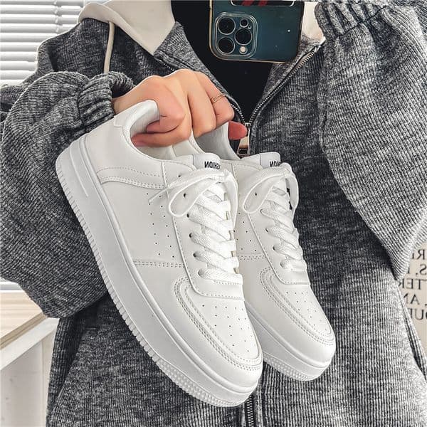 New breathable youth casual versatile shoes designer men's fashionable daily commuting new generation pure white sports board shoes