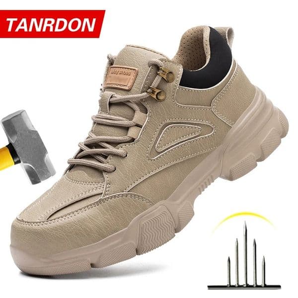 Safety Shoes Men Steel Toe Work Shoes Anti-smash Anti-puncture Indestructible Shoes Protective Boots Tactical Boots 250515