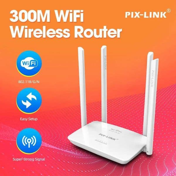 PIX-LINK WR08 300Mbps Wireless Router 802.11 B /G/N With 4 Extender Antenna WPS 2.4G Network High Speed Router For Home Office X250516