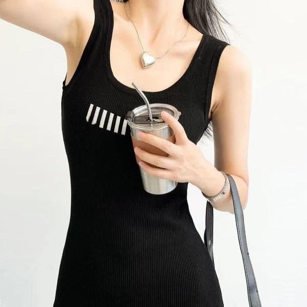 Tops Womens Casual Dresses Sleeveless Designer Vest Shirts Long Tops Tanks Shirts Classic Flat Skirts Woman Slim Outwears Summer Dress S-XL