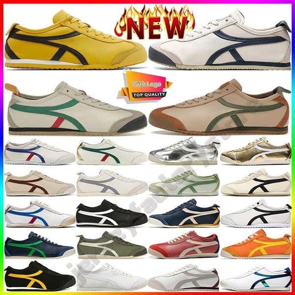 Tigers Running Shoes Mexico 66 Lifestyle Sneakers OnitsuKaes Women Men Designers Shoes Black White Blue Yellow Beige Low Breathable Fashion Trainers Loafer