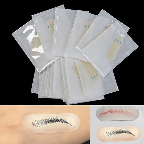 10203050Pcs anent Eyebrow Practice Skin Makeup Tattoo Teacher Practical Sticker Beginner Adhesive Eyebrow Practice Tool 250517