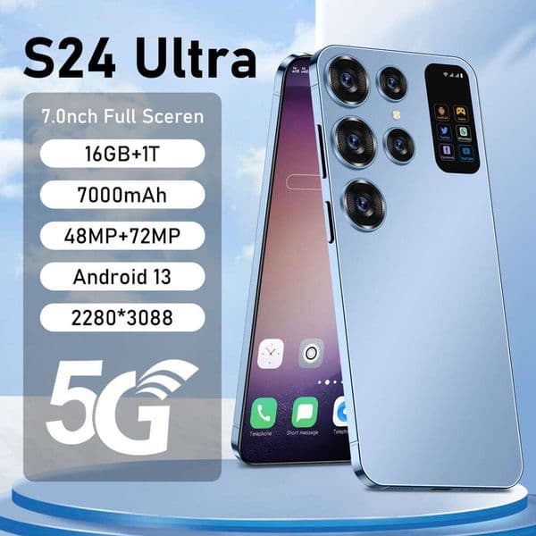 2025 2023 7.6-inch Android low-priced smartphone, inch true 3+64 smartphone S24Ultra
