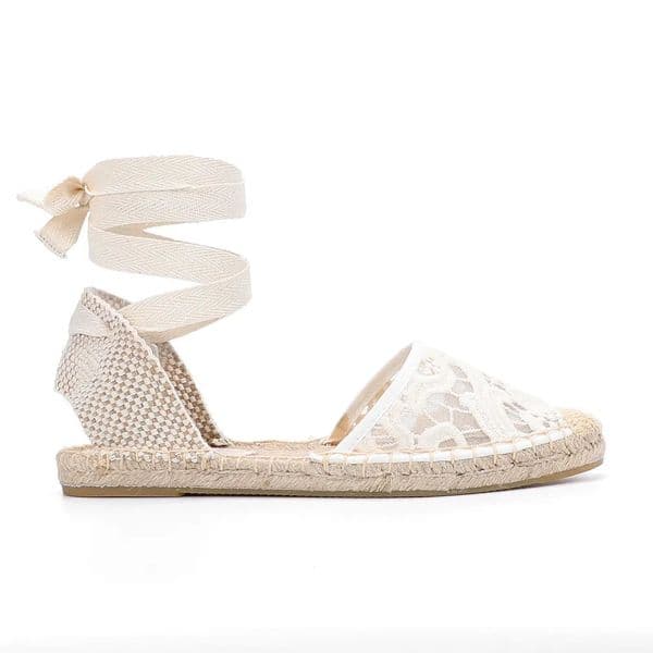 Arrival Lace T-strap Flat With Cotton Fabric Sandals Sapato Feminino Sapatos Mulher Womens Espadrilles Shoes 250515BJ