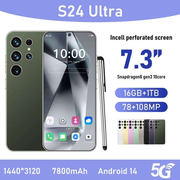 The new S24Ultra Android all-in-one 2025 New style smartphone is compatible with