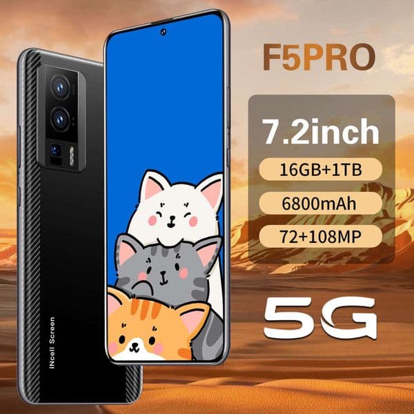 F5 Pro 4G 7.2-inch 2025 New style 16+1T Android smartphone