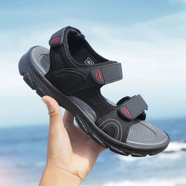 Mens Athletic Sandals Open Toe Hiking Outdoor Non-slip Sandals Air Cushion Sport Casual Beach Sandals 250515BJ