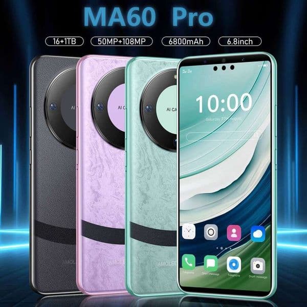 Mobile MA 60 2025 New style PRO 6.8-inch smartphone with 5-megapixel Android system (1+16) thumbnail 2