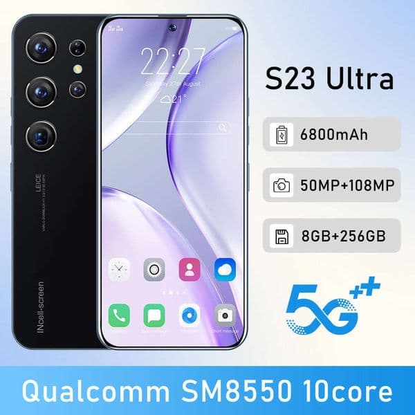 S23 Ultra 6.6-inch 50 megapixel 8+256 10 2025 core Android smartphone 4G/5G thumbnail 2