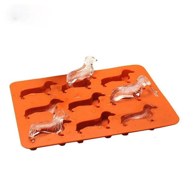 Creative Silicone Dachshund Puppy Shaped Ice Cube Chocolate Cookie Mold DIY Home Ice Tray Kitchen Tools silicone mold gadgets 250517