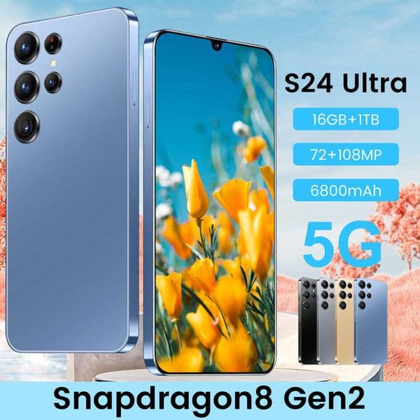 S24 2025 Ultra Phone 1+16G 6.8-inch Large Screen Android Low Price Smartphone