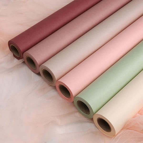 58cmx8yards /1pcs Roll Korean Style Solid Color Flower Wrapping Paper Gift Matte Premium Texture Packaging Pape Packaging Paper 250517