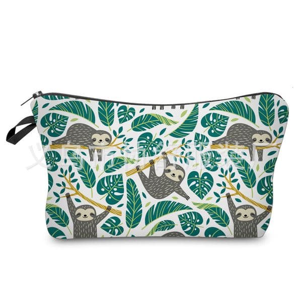 Top quality Brand High Quality New Style Free Delivery Designer Bag High definition 3D printed sloth makeup hand-held bag, women's storage and grooming bag