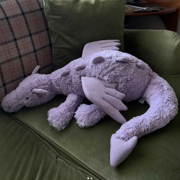 Game And Toy Dolls Snow Plush Toy - Soft Cute Rose stuff animal Pink Purple Dragon Stuffed Animal Gift Free ShippingL260420
