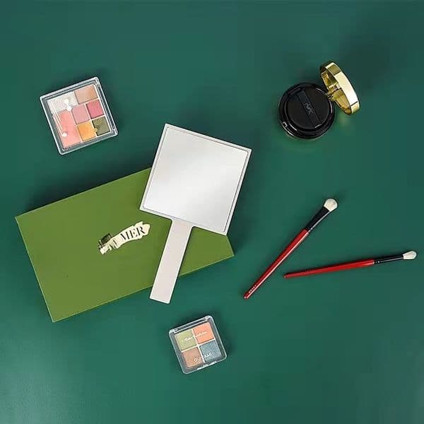 Elegant Square Portable Handheld Mirror With Gift Box Packaging 125189