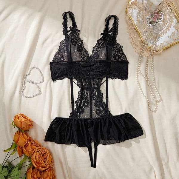 Plus Size Womens Exotic Lingerie Sets Lace Fluoroscopy Beauty Tulle Elegant Sexy Female Underwear For Ladies 250519