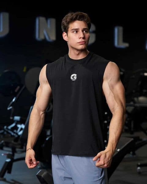 Summer Mens Sleeveless T-shirt 3D Letter Print Breathable Sport Fitness Running Vest Outdoor Street Trend Quick Dry Men Clothes W250520
