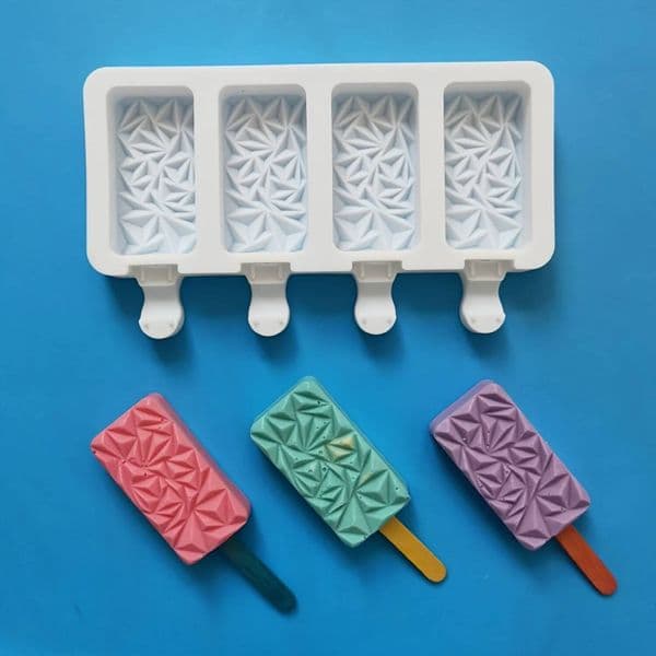 4-Cavity Reusable Popsicle Ice Cream Mold - Safe, Easy & Versatile, Perfect for Homemade Treats Convenient and fast