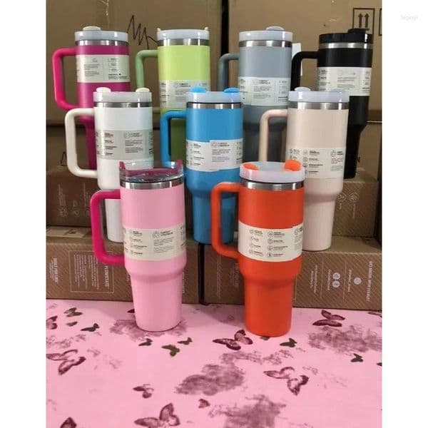 Water Bottles -selling High-grade Stainless Steel Car-handled Vacuum Insulated Tumbler 40 Ounces