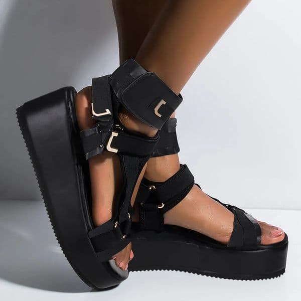 Platform Comfortable Strap Sandals Open Beach Holiday Vacation Fish Mouth Slingbacks Slippers Women Comfortable Dressy Shoes 250519
