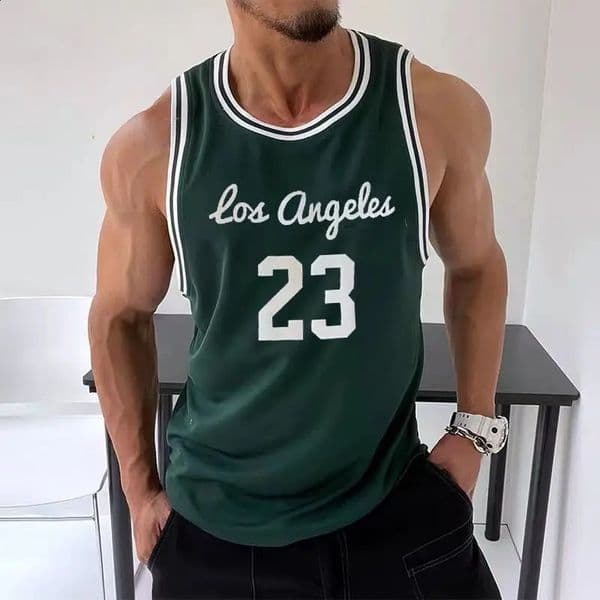Summer 2024 Basketball Jerseys Mens Training Sports Fitness Vest Shirt Quick Dry Breathable Jogging 23 Top 250517
