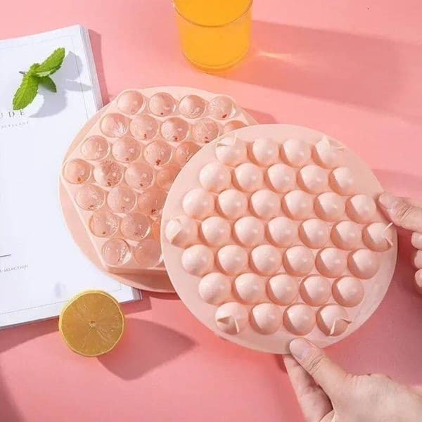 Cream Homemade DIY Tray Kitchen Plastic Ice Hockey Mold Food Grade Iceball Makers For Bar