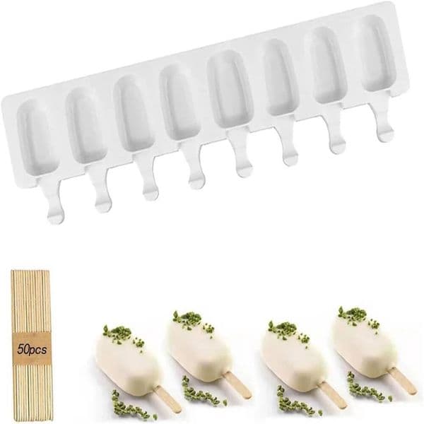 Hole Silicone Forms Popsicle Cream Molds Reusable DIY Homemade Dessert Freezer Fruit Juice Ice Pop Cube Maker Mould
