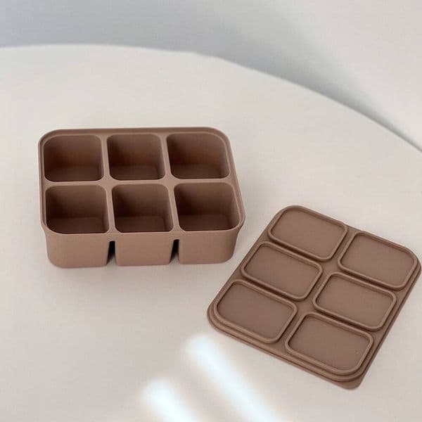 baby Cube Tray Silicone with Lids Flexible Ice Molds for Beverages,Baby Food storage mould, BPA-free