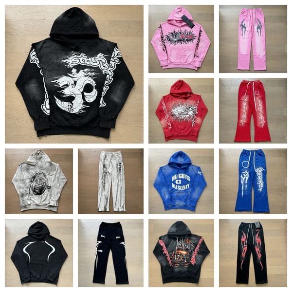 designer hooded helllystarity Hoodie Trend Fashion Hip Hop Street Hooded Sweatshirt Designers hoodie Long Sleeve Pullover Womens Washed Sweatpants US size s-xl