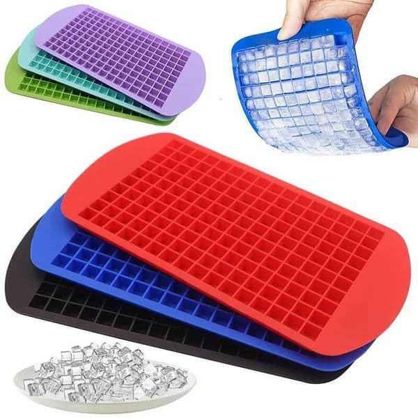 Easy Mini Trays Silicone Crushed Release Small Cube Mold For Whiskey Tail Kitchen Gadget Stackable Ice Tray