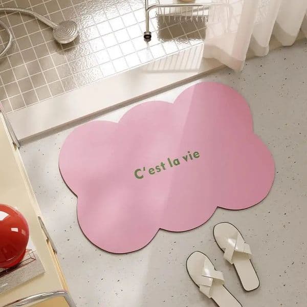 Solid color diatomaceous earth quick drying anti slip mat bathroom water absorbing door foot multifunctional 250521
