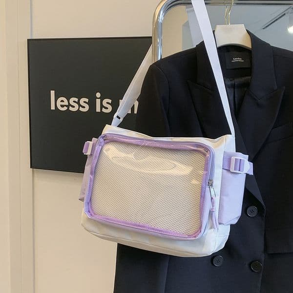 Free Delivery Designer Bag Super Fire Pain Transparent Visible Shoulder Simple And Large Capacity Student School Anime Crossbody Tote Bag Luxury Bag